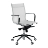 Sillón oficina diseño Brenton en red, respaldo bajo