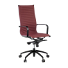 Sillón oficina diseño Brenton respaldo alto, estructura negra, ecopiel