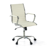 Silla oficina diseño Vogue, estructura cromada, respaldo bajo