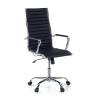Silla oficina diseño Vogue, estructura cromada, respaldo alto