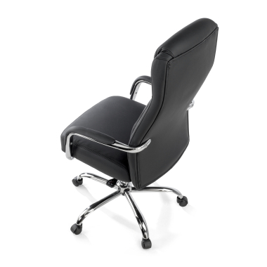 sillon de oficina negro deluxe piel sintetica brazos tapizados 8