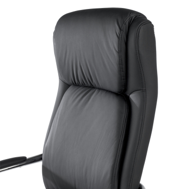 sillon de oficina negro deluxe piel sintetica brazos tapizados 6