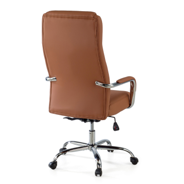sillon de oficina marron deluxe piel sintetica brazos tapizados 9