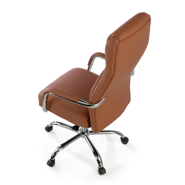 sillon de oficina marron deluxe piel sintetica brazos tapizados 8