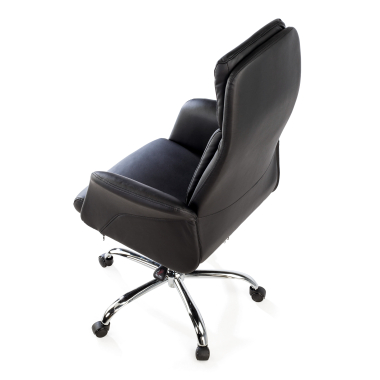 sillon de oficina negro king piel sintetica brazos tapizados 8
