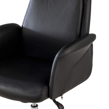 sillon de oficina negro king piel sintetica brazos tapizados 5