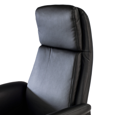 sillon de oficina negro king piel sintetica brazos tapizados 6