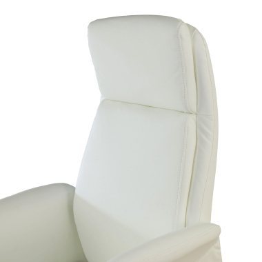 sillon de oficina blanco king piel sintetica brazos tapizados 6