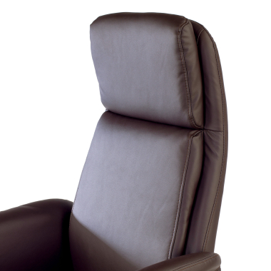 sillon de oficina marron king piel sintetica brazos tapizados 6