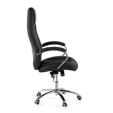 sillon de oficina negro pioneer piel sintetica brazos tapizados 4