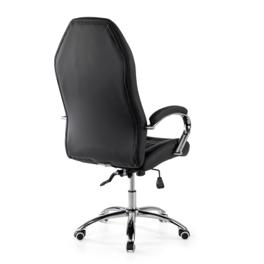 sillon de oficina negro pioneer piel sintetica brazos tapizados 9