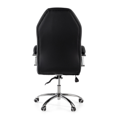 sillon de oficina negro pioneer piel sintetica brazos tapizados 7