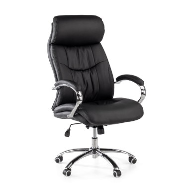 sillon de oficina negro everest piel sintetica brazos tapizados 1