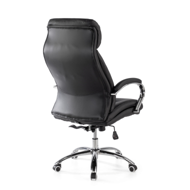 sillon de oficina negro everest piel sintetica brazos tapizados 9