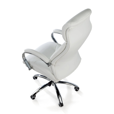sillon de oficina blanco everest piel sintetica brazos tapizados 8