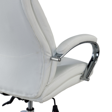 sillon de oficina blanco everest piel sintetica brazos tapizados 6