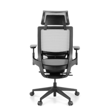 silla de oficina gris apollo malla brazos regulables 3d soporte lumbar reposacabezas 7