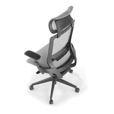 silla de oficina gris apollo malla brazos regulables 3d soporte lumbar reposacabezas 10
