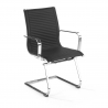 Sillón Confidente de Oficina Brenton, estructura negra, ecopiel