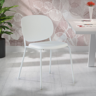 silla confidente blanco mila plastico sin brazos 2