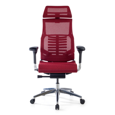 silla ergonomica rojo estructura negra malla brazos regulables 5d soporte lumbar reposacabezas 3