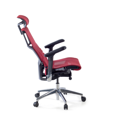 silla ergonomica rojo estructura negra malla brazos regulables 5d soporte lumbar reposacabezas 5