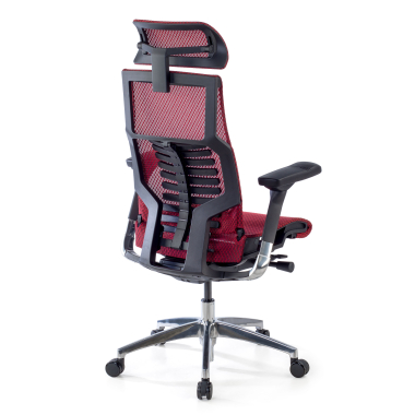 silla ergonomica rojo estructura negra malla brazos regulables 5d soporte lumbar reposacabezas 8