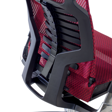 silla ergonomica rojo estructura negra malla brazos regulables 5d soporte lumbar reposacabezas 4