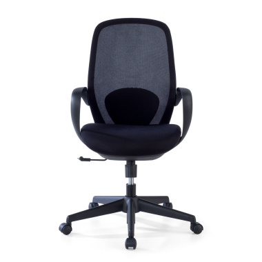 silla giratoria negro whisper malla brazos fijos 3