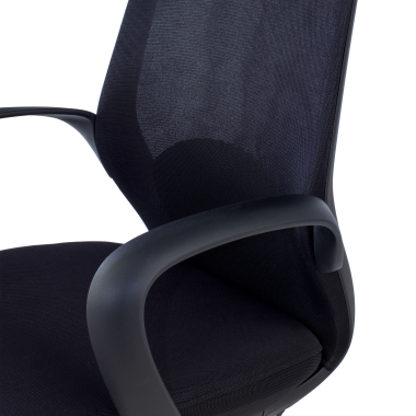 silla giratoria negro whisper malla brazos fijos 4