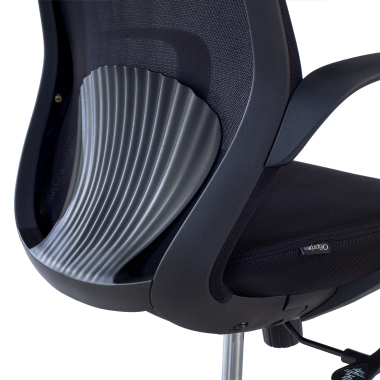 silla giratoria negro whisper malla brazos fijos 6