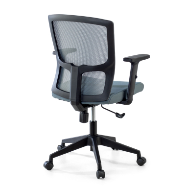 silla giratoria gris pivot malla brazos regulables 1d 5