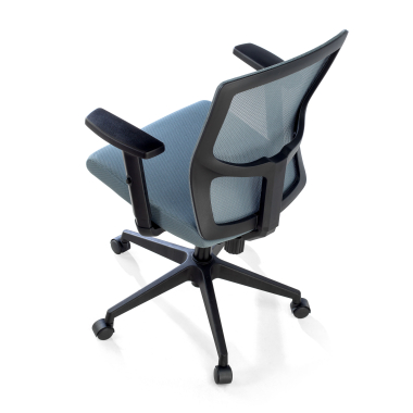 silla giratoria gris pivot malla brazos regulables 1d 7