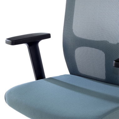 silla giratoria gris pivot malla brazos regulables 1d 8