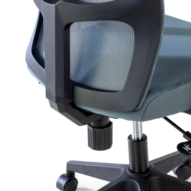 silla giratoria gris pivot malla brazos regulables 1d 10