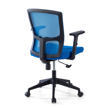 silla giratoria azul pivot malla brazos regulables 1d 5