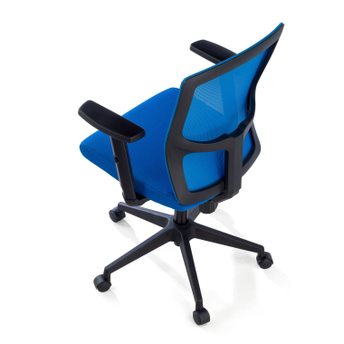 silla giratoria azul pivot malla brazos regulables 1d 7