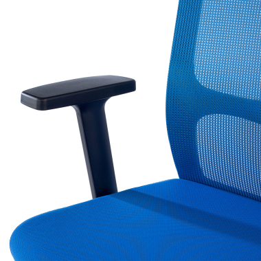 silla giratoria azul pivot malla brazos regulables 1d 8