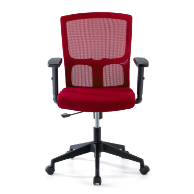 silla giratoria rojo pivot malla brazos regulables 1d 3