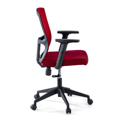 silla giratoria rojo pivot malla brazos regulables 1d 4
