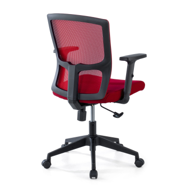 silla giratoria rojo pivot malla brazos regulables 1d 5