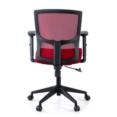 silla giratoria rojo pivot malla brazos regulables 1d 6
