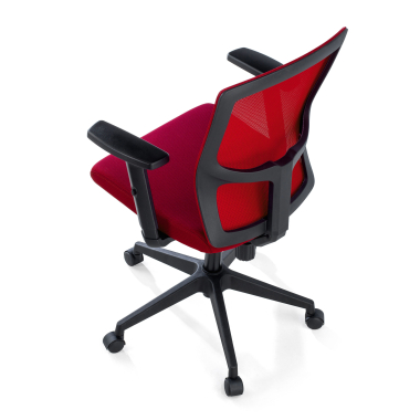 silla giratoria rojo pivot malla brazos regulables 1d 7
