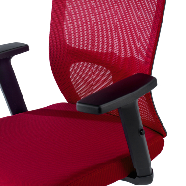 silla giratoria rojo pivot malla brazos regulables 1d 9