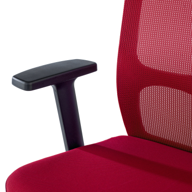 silla giratoria rojo pivot malla brazos regulables 1d 8