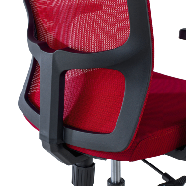 silla giratoria rojo pivot malla brazos regulables 1d 10