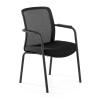 Silla confidente con brazos Siena, 4 patas respaldo de red