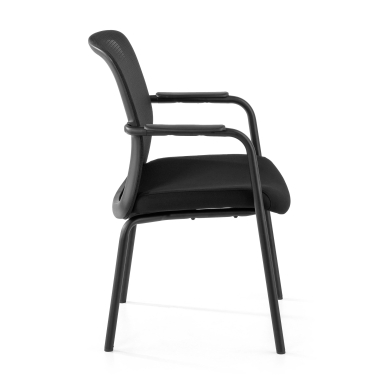 silla de visita negro siena malla brazos fijos 4