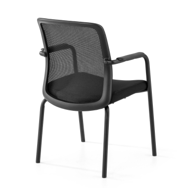 silla de visita negro siena malla brazos fijos 5