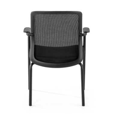 silla de visita negro siena malla brazos fijos 6